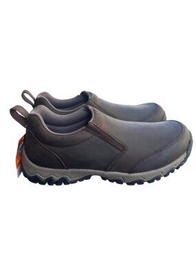 Duluth Trading Co Wild Boar Mocs Brown Leather Slip On Shoes Mens 10.5 M NWT